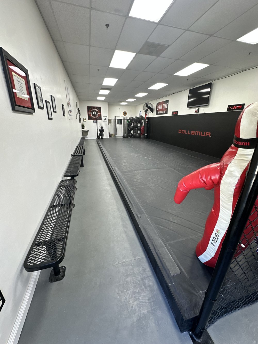 The main mat at Trilogy Martial Arts in El Cajon