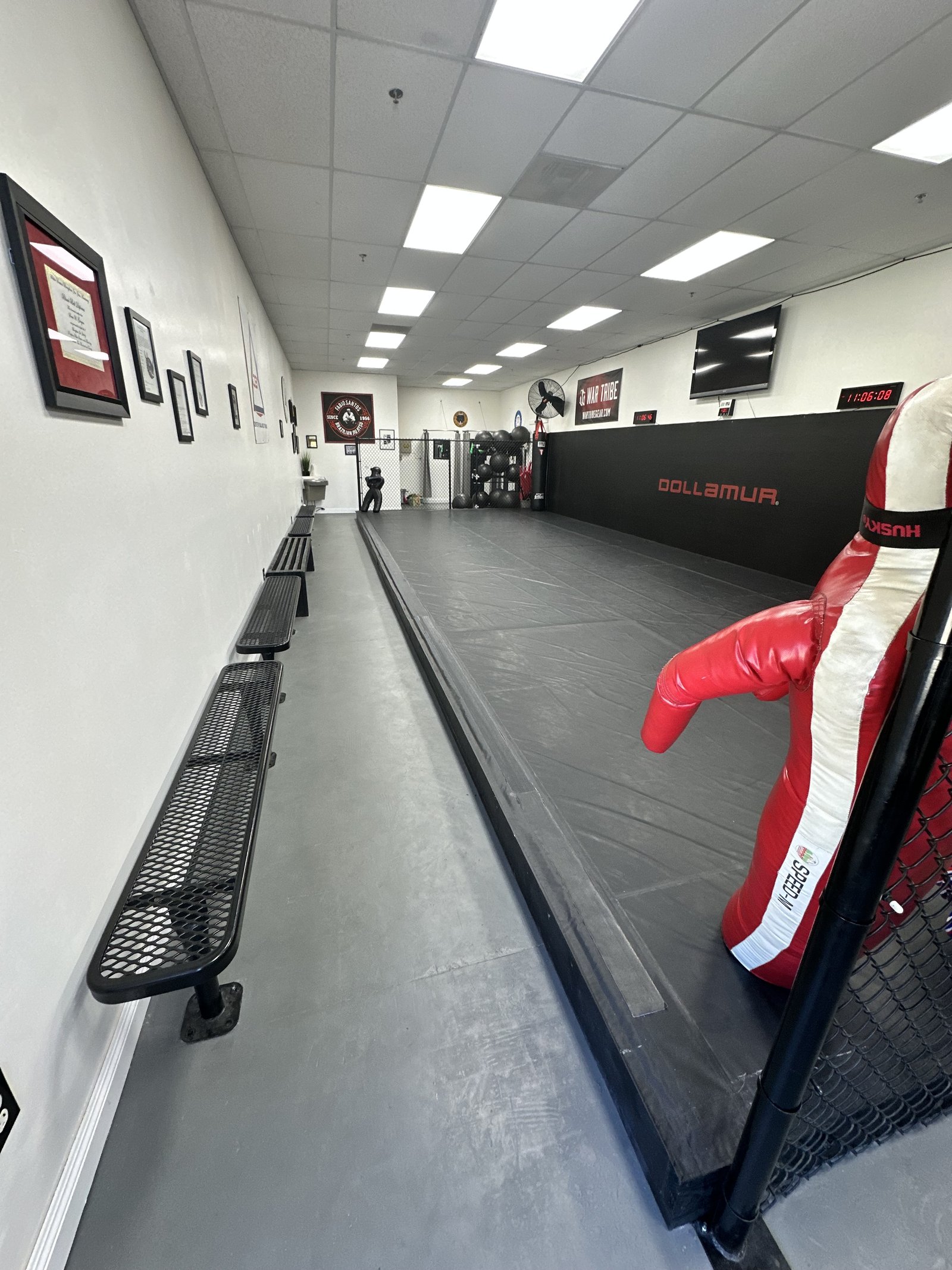 The main training floor at Trilogy Martial Arts in El Cajon